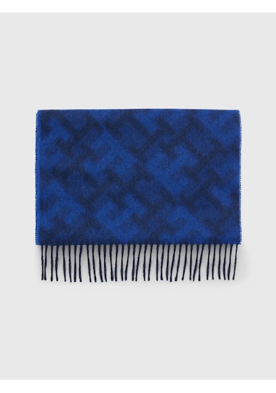 Tommy Hilfiger Th Monogram Scarf Erkek Siyah Atkı