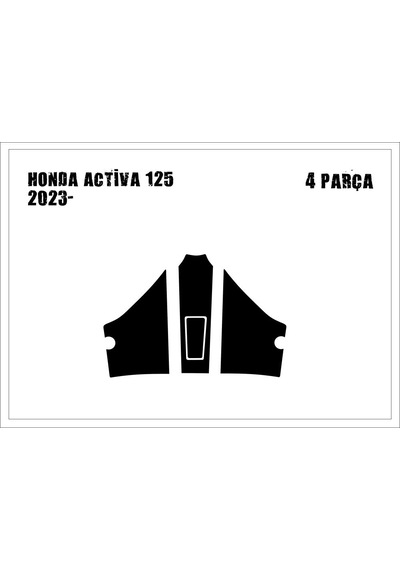 Honda Activa 2023- Tank Pad Kaplama Siyah