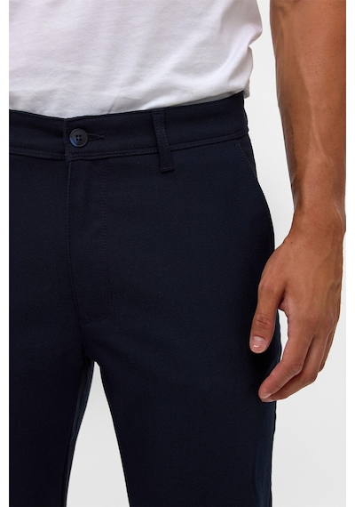 Süvari Lacivert Slim Desenli Pantolon