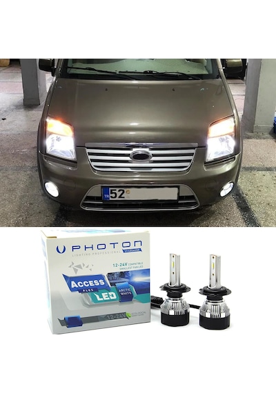Ford Connect Led Xenon Uzun + Kısa Far Ampulü H4 Access Yeni Seri Beyaz 2002-2013