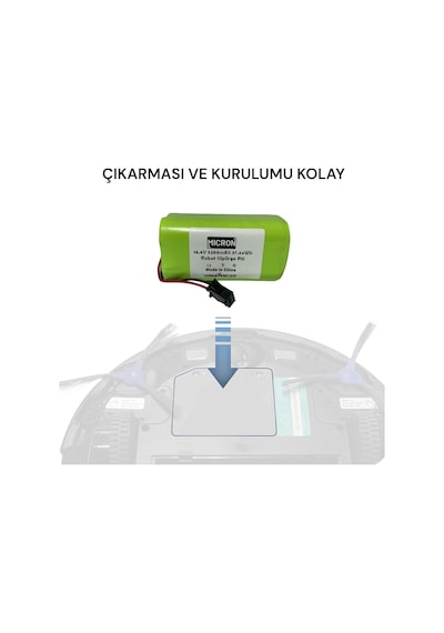 14.4 V 3200 Mah Yüksek Kapasiteli Robot Süpürge Bataryası (Pili)
