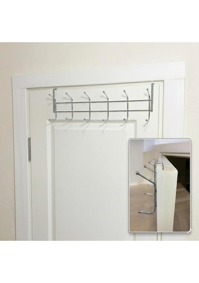 3 Adet Eski Tip Dar Kulaklı Kapı Arkası Askısı, Krom Kapı Arkası Askısı, 12 Topçuklu Askı, Paslanmaz Kapı Üzeri Askı Diğer