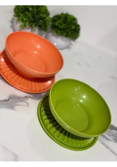 Tupperware Tupperware Yiyecek Saklama Kapaklı Plastik Kap Seti 332185115 Turuncu