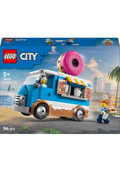 LEGO® City Donut Kamyonu 60452 - 5 Yaş ve Üzeri Çocuklar için Yaratıcı Oyuncak Yapım Seti (196 Parça)