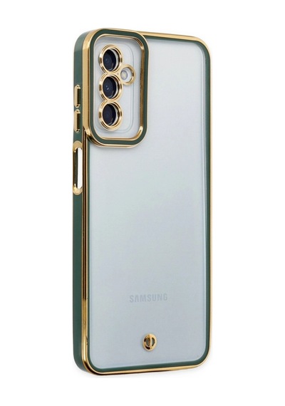 Samsung Galaxy M23 Kılıf Liva Lens Silikon - Yeşil Düz Renkli