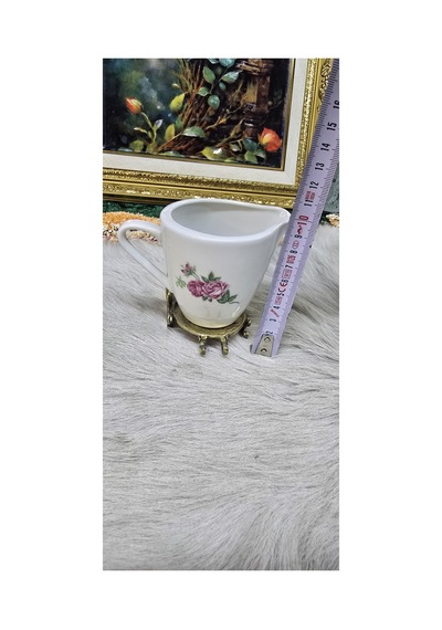 Rosenthal Bavaria Gül Desenli Porselen Krema Sürahisi / Sütlük