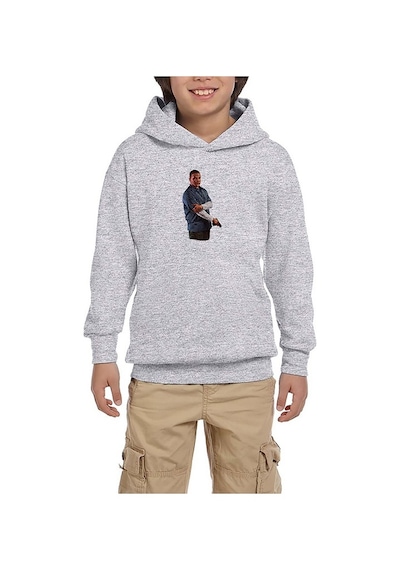 Zepplin Giyim GTA Rifleman Human Gri Çocuk Kapşonlu Sweatshirt Gri