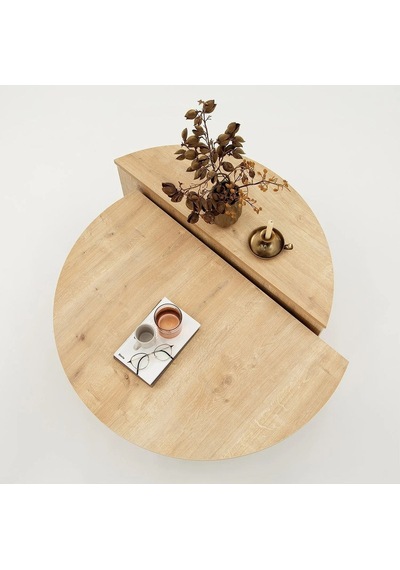 Cool, Yeni Nesil Modern 2 Parça Orta Sehpa, Natural