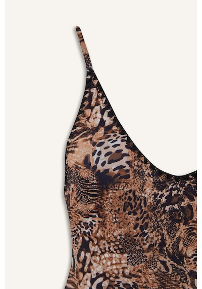 Defacto Regular Fit Leopar Desenli Mayo-fall İn Love E3901ax25smbk81 Siyah