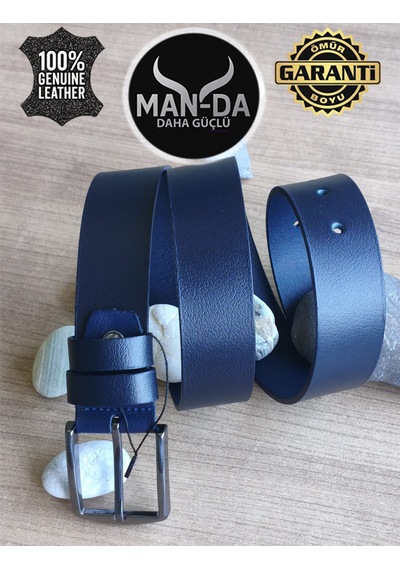 Man-da Deri Manda Derisi Kemer Lacivert