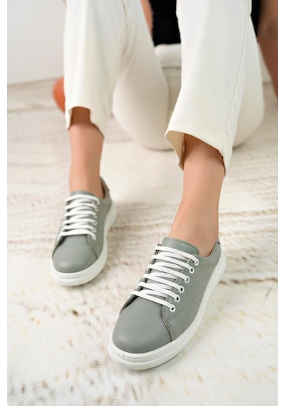 Nesil Shoes Syg P55 Yeşil Hakiki Deri Kadın Ayakkabı-yeşil Yeşil