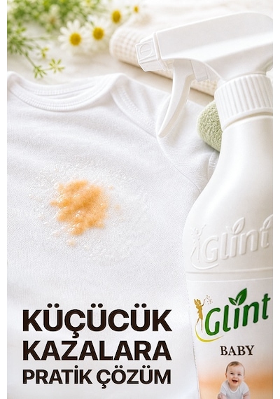 Glint Baby 1 Litre Bitkisel İçerikli Bebek Çamaşır Leke Çıkarıcı