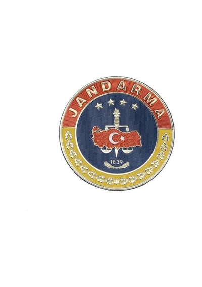 Astrid T Giyim Aksesuarı Teçhizat Parçası Resmi Sembol Single Sword Yuvarlak Plastik Jandarma Arması Çok Renkli