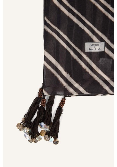 Defacto Fresh Scarfs X Defacto Summer Blocks Bej Viskon Püsküllü Şal I1745ax26smbg123 Bej-bg123