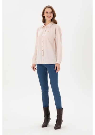 U.s. Polo Assn. Kadın Taş Gömlek Desenli 50289849-vr049 Taş