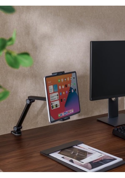 Masaüstü Kelepçeli Tablet Standı 4.7'' - 12.9'' Arası Tüm Tabletlerle Uyumlu 1