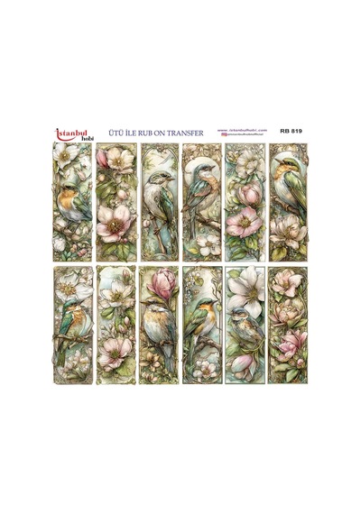 Ütü İle Rub On Transfer Kağıdı 30x30cm Rb-819