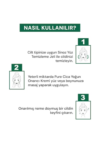 Sinoz Pure Cica Tahriş Olmuş Hasarlı Ciltlere Özel Bakım Kremi 50 ML