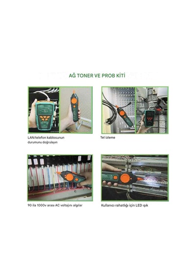Proskit Mt-7028 Network Kablo Test Cihazı Prob Kit