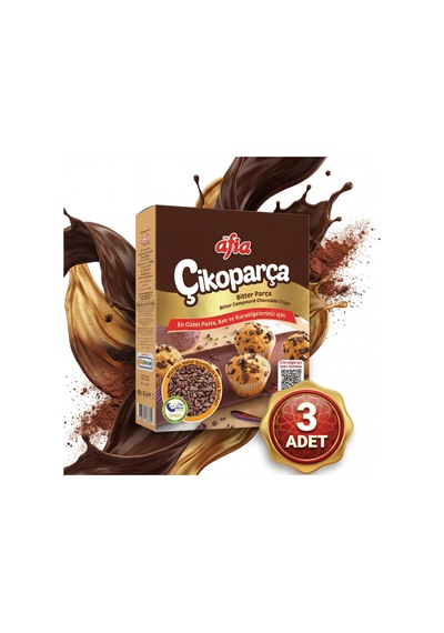 Afia Çikoparça Bitter Parça Çikolata 3x100 Gr