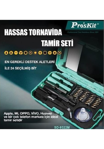 Proskit Sd-9322m Telefon Tamir Tornavida Seti