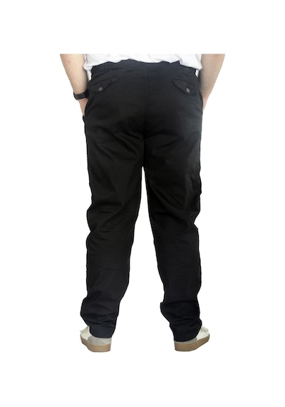 Mode Xl Büyük Beden Pantolon Keten Jogger Milano 21913 Siyah 001