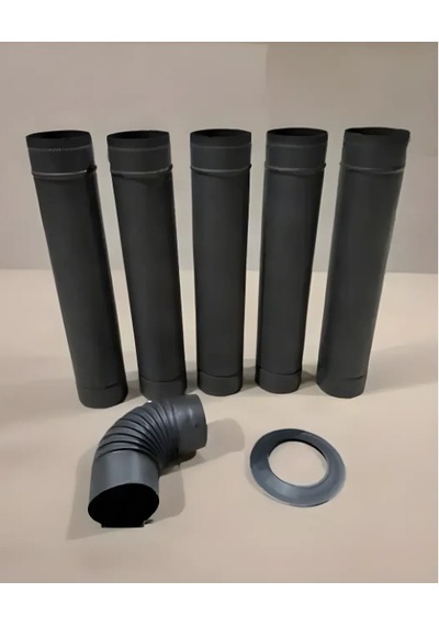 5 Tam Boru 1 Dirsek 1 Ayna Mat Antresit Soba Borusu 5 Adet 70 Cm Boru 1 Adet Dirsek 1 Adet Ayna