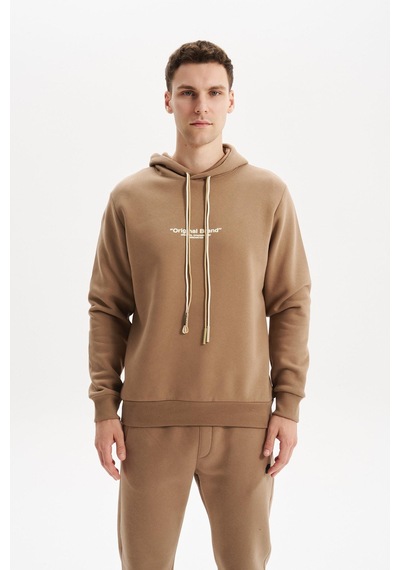 AR-MA Arma Erkek Kapüşonlu Sweatshirt Örme 3 İplik Şardonlu, Yazı Baskılı,cepsiz,sade Ve Şık, Regular Fit K30254628802 Gri - Bej AR-MA Arma Erkek Kapüşonlu Sweatshirt Örme 3 İplik Şardonlu, Yazı Baskılı,cepsiz,sade Ve Şık, Regular Fit K30254628802 Gri - Bej