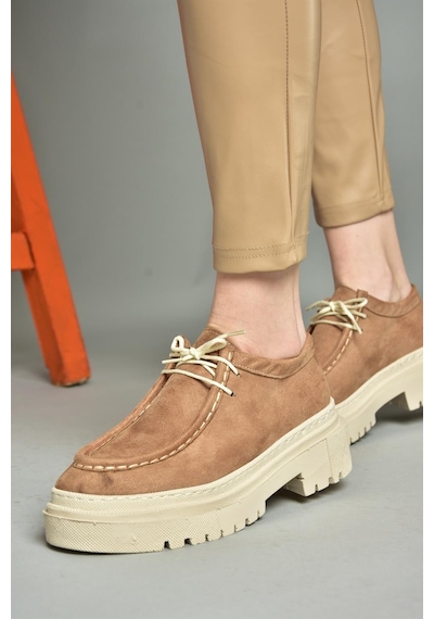 Fox Shoes R294783002 Vizon Süet Kadın Ayakkabı 001