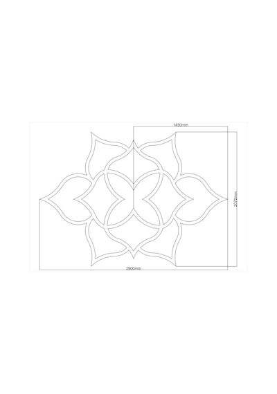 Motifpiyer Desenli Tavan Göbekleri Dtg-30-290x207cm-2cm