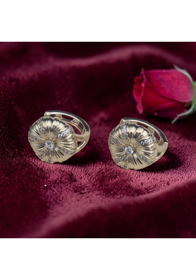 Flora Gold Küpe Altın