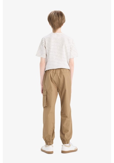 Defacto Erkek Çocuk Kargo Jogger Standart Paça Paraşüt Pantolon E5036a825spbn295 Kahve