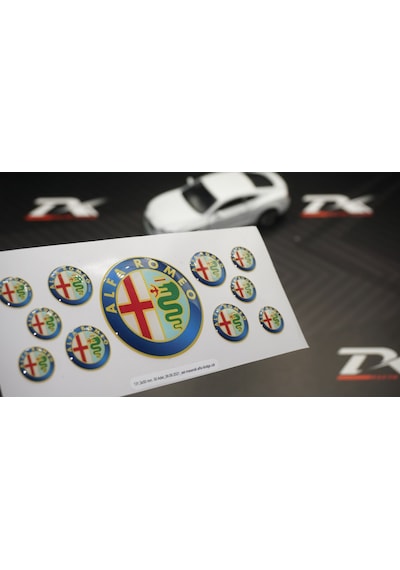 Alfa Romeo Logo 3M 3D Damla Silikon Torpido Bagaj Çamurluk Logo A