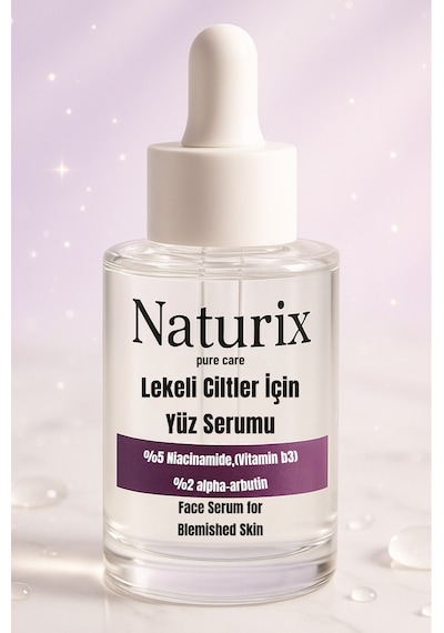 Leke Karşıtı Yüz Serumu %5 Niacinamide & %2 Alpha-arbutin Lekeli Ciltler İçin Etkili Bakım 30ml