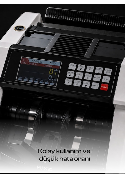 Para Sayma Makinesi - Tl Ve Euro Karışık Para Sayma Ve Dolar Adetli Sayma Özelliği - Mg + Uv + Ir Ge