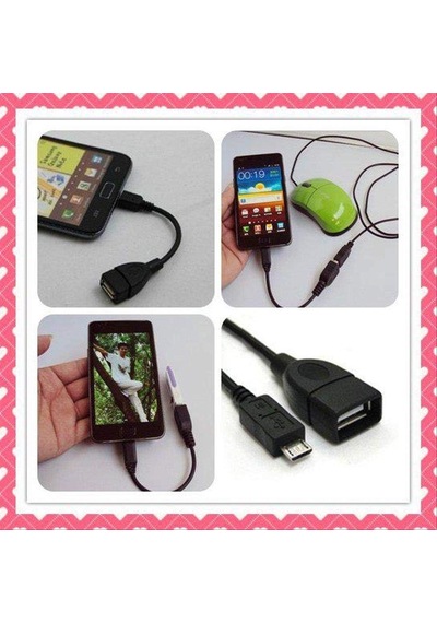4940 Micro Usb To Usb Çevirici Dönüştürücü Otg Klavye Mouse Flash Bağlantı Kablosu