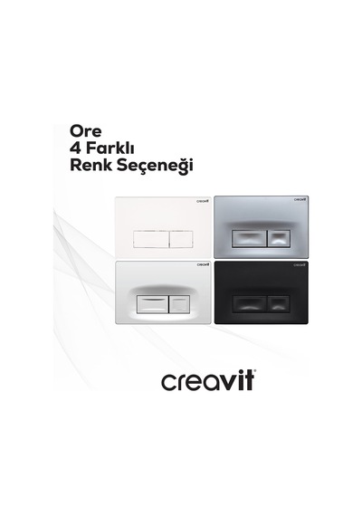 Creavit Ore Parlak Krom Kaplama Kumanda Paneli GP3004.00 Parlak Krom