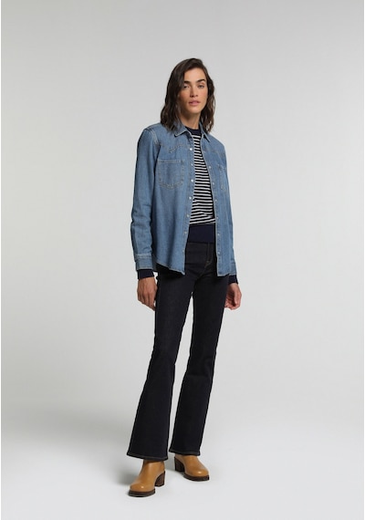 Colin's Colins Flare Fit Orta Bel Ispanyol Paça Kadın Dark İndigo Denim Jean Pantolon Cl1083042 Q1.v1 Dn45267