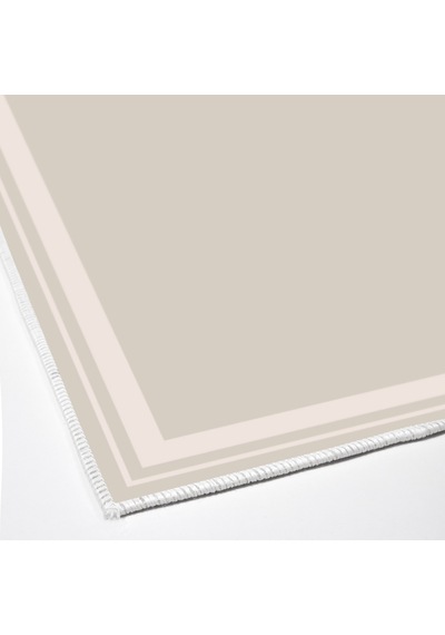 Dijital Kaymaz Yıkanabilir Mutfak Banyo Salon Paspas Halısı Trend Modern Al4007 krem