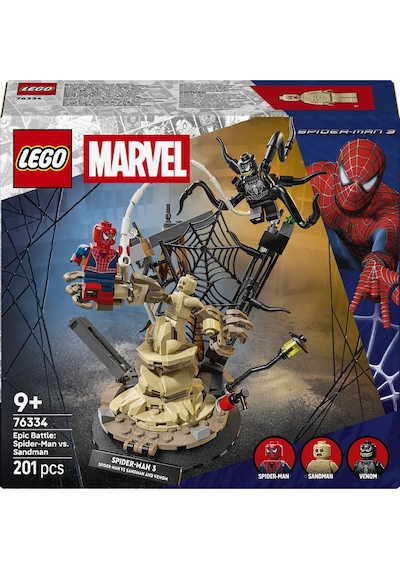 LEGO® ǀ Marvel Efsanevi Savaş: Örümcek Adam, Kum Adam’a Karşı 76334 - 9 Yaş ve Üzeri Çocuklar için Oyuncak Yapım Seti (201 Parça)