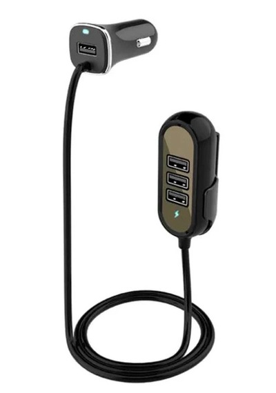 4 Usb Araç Şarj Cihazı 5.8a 4 Port Hızlı Araç Şarj Adaptörü