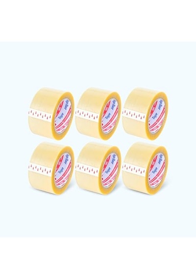 57 Mm X 100 Mt Şeffaf Koli Bandı Hotmelt Red 6 Adet 10
