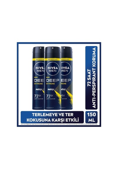 Men Deep Extreme 150ml X 3 Adet