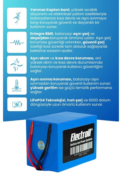 Yuki Cp-3 Shansu Uyumlu Batarya Standart Kapasite Lifepo4 60v 12ah Elektrikli Motosiklet Bataryası