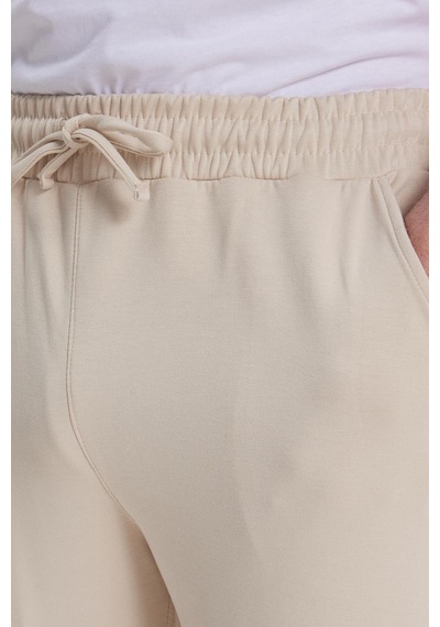 Tudors Erkek Slim Fit Dar Kesim Beli Bağcıklı 3 Cepli Geniş Paça Kemik Eşofman Altı-41911 Kemik