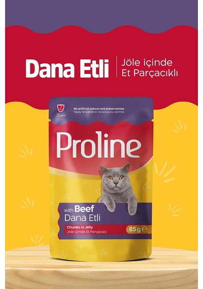 Pouch Dana Etli Yaş Kedi Maması, 22 X 85g