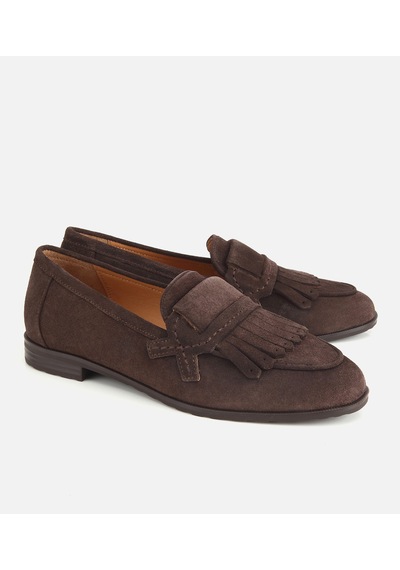 Hotiç Kadın Süet Deri Vizon Püskül Detaylı Klasik Loafer