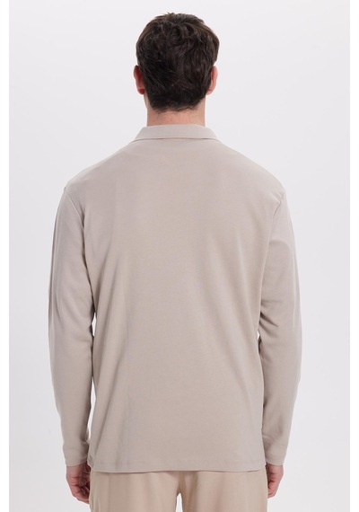 Tudors Erkek Relax Fit Rahat Kesim %100 Pamuk Yarım Fermuarlı Polo Yaka İnterlok Taş Sweatshirt-42154 Taş Tudors Erkek Relax Fit Rahat Kesim %100 Pamuk Yarım Fermuarlı Polo Yaka İnterlok Taş Sweatshirt-42154 Taş