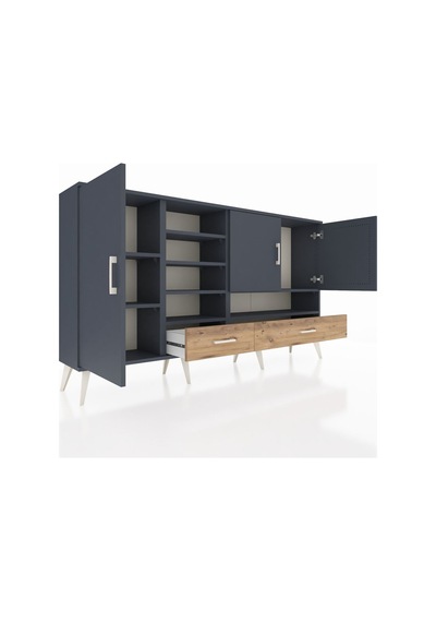 Arges Konsol 8 Raflı 2 Çekmeceli 3 Kapaklı 176x30x99 Antrasit-antrasit/çam Antrasıt/atlas Çam - Antrasıt Arges Konsol 8 Raflı 2 Çekmeceli 3 Kapaklı 176x30x99 Antrasit-antrasit/çam Antrasıt/atlas Çam - Antrasıt