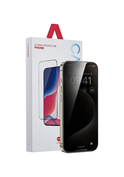 Apple iPhone 15 Pro Uyumlu Casebang Privacy Hayalet Ekran Koruyucu Ve Kolay Uygulama Aparatı